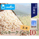 【ふるさと納税】【発送月固定定期便】【令和6年産先行予約】白馬産ミルキークイーン【玄米】10kg全6回【4055709】