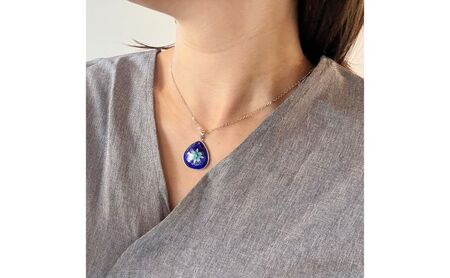 七宝焼ネックレス雫型《ラ・フルール》アクセサリー ジュエリー ネックレス ペンダント 装飾 工芸 工芸品 伝統工芸 伝統 七宝 七宝焼き しっぽうやき 焼き物 受注生産 職人技 職人芸 作品 工芸作品