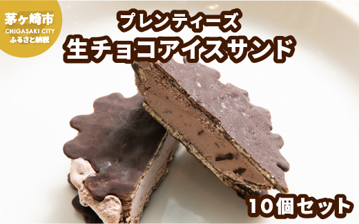 プレンティーズ 生チョコアイスサンド 10個 生チョコアイス 生チョコ アイス チョコレート チョコ チョコアイス チョコレートアイス 生チョコレートアイス 茅ヶ崎名物 ローカルアイス お取り寄せ 送料無料 神奈川県 茅ヶ崎市