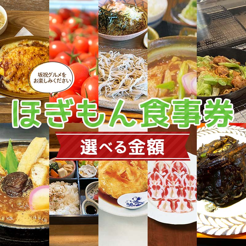 【ふるさと納税】ほぎもん食事券 《選べる金額》3,000円 6,000円 9,000円 グルメ お食事券 チケット 商品券 ギフト プレゼント 岐阜県 坂祝町 さかほぎ F6M-144var