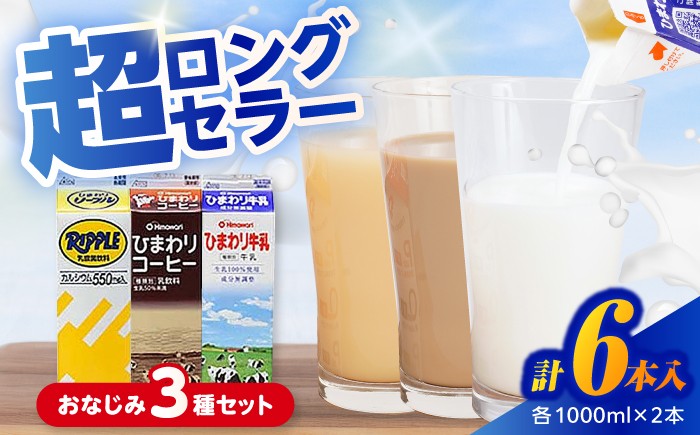 
ひまわり牛乳 ひまわりコーヒー リープル 6本セット (各1000ml×2本) パック牛乳 コーヒー牛乳 ソウルドリンク 【グレイジア株式会社】 [ATAC317]
