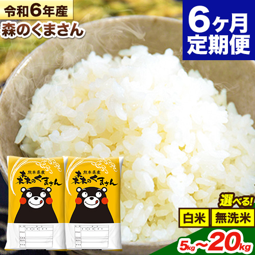 【6ヶ月定期便】 米 無洗米 令和6年産 特A受賞品種 ひのひかり 森のくまさん 送料無料 米 選べる 品種 内容量 5kg 10kg 15kg 20kg 食べ比べ ヒノヒカリ 熊本県産(長洲町産含む) お米 《お申し込み月の翌月から出荷開始》長洲町 ふるさとのうぜい