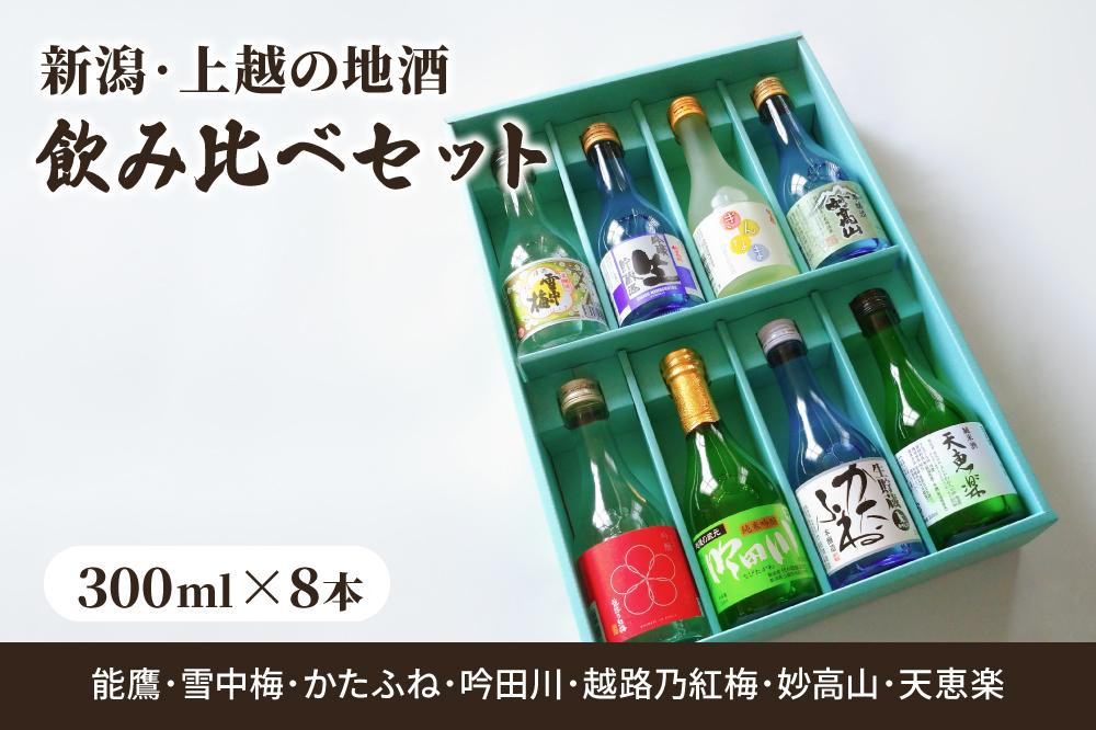 
新潟・上越 酒7蔵元 300ml×8本 飲み比べ 日本酒／地酒 限定セット 03
