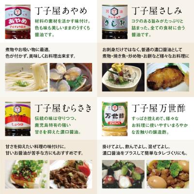 ふるさと納税 南さつま市 【創業享保20年の老舗醤油屋】丁子屋のかごしま醤油 詰め合わせ(4種) 6本セット |  | 02