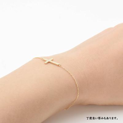 ふるさと納税 岐阜市 18金 クロス ダイヤ ブレスレット レディース |  | 02
