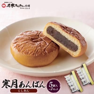 ふるさと納税 恵庭市 寒月あんぱん　5個入(こしあん)×2箱セット【17002503】