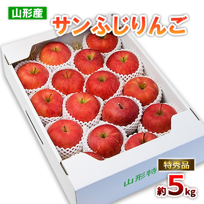 
            山形のサンふじりんご 特秀品 約5kg(10～25玉) FZ19-137
          