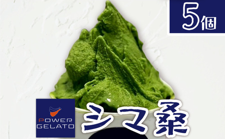 POWER GELATO（ シマ桑 ） 90ml × 5個入り C073-006-01 ジェラート 菓子 お菓子 デザート スイーツ 島素材 こだわり製法 手づくり SDGs 冷凍 美味しい おいしい ご褒美 おやつ ふるさと納税 鹿児島 知名町 おすすめ ランキング プレゼント ギフト