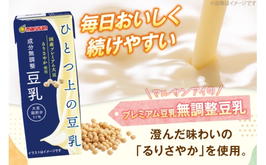 豆乳 成分無調整 200ml 24本セット 2ケース 計48本 [マルサンアイ 愛知県 岡崎市 ok23bzw840007] ひとつ上の豆乳 飲料 紙パック お手軽 栄養豊富 パック イソフラボン