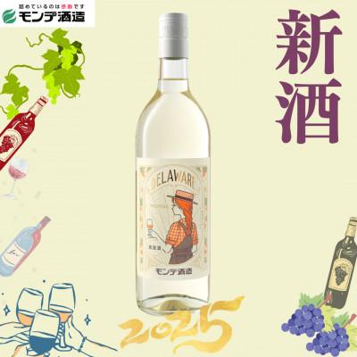 ふるさと納税 笛吹市 【2025年新酒ワイン】デラウェア　720ml　★オビワンさんデザインラベル★