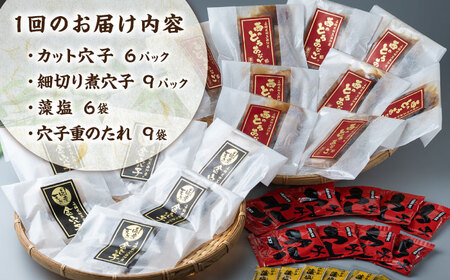【全2回定期便】対馬産 穴子 詰め合わせ 15PAC対馬 新鮮 とろ あなご ふわふわ 煮穴子 冷凍 海鮮 [WAV018]