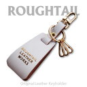 【ふるさと納税】Roughtail leather works【 レザーチャームキーホルダー】ホワイト【1498035】