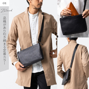 サコッシュ 本革 GRAY｜サコッシュ