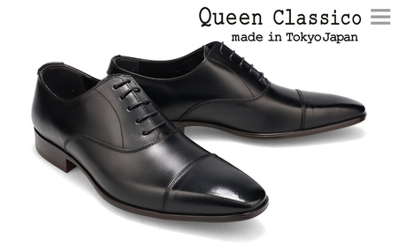 クインクラシコ 革靴 26001 (サイズ：26.5cm) ビジネスシューズ 本革 ストレートチップ 幅広 甲高  キャップトゥ 牛革 フォーマル 冠婚葬祭