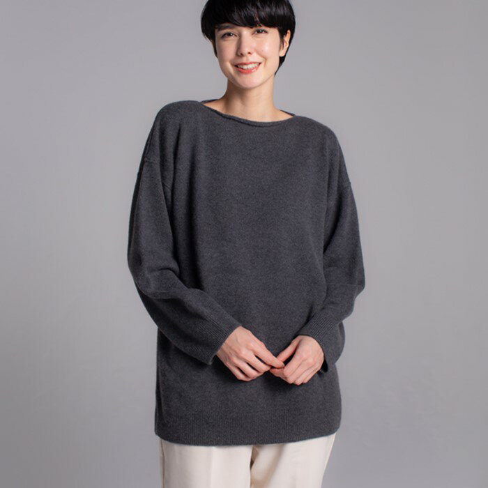 【ふるさと納税】『 UTO 』 レディース ベビー カシミヤ100% ボックスシルエット セーター 最高級 カシミヤ100% 日本製 cashmere 母の日 バレンタイン ホワイトデー お祝い プレゼント 無地 単色 秋冬 ユーティーオー 岩手県 北上市 X0075