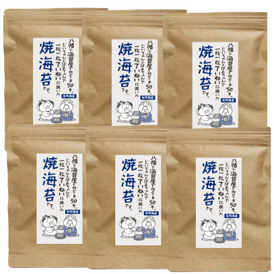 福岡有明のり　焼き海苔8切48枚×6袋(岡垣町)【1292909】