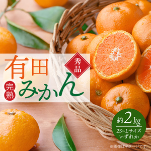 【2026年11月下旬より発送】秀品 有田みかん 2kg 2S～Lサイズのいずれか_G7343