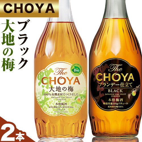【ふるさと納税】The CHOYA BLACK 700ml The CHOYA 大地の梅 700ml 計2本 セット 飲み比べ 羽曳野商工振興株式会社《30日以内に出荷予定(土日祝除く)》大阪府 羽曳野市 送料無料 梅酒 梅 酒 CHOYA チョーヤ チョーヤ梅酒 お酒 紀州 南高梅 black