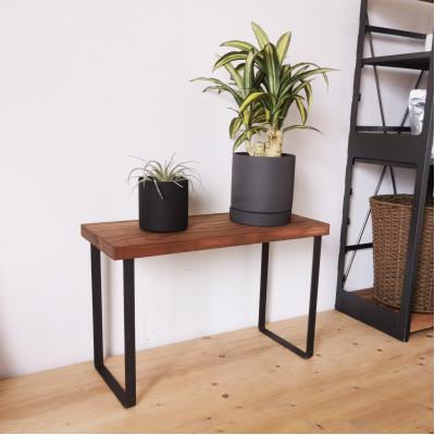 ふるさと納税 守口市 無垢材とアイアンのシェルフ H30cm W47cm / BR / 植物由来の天然オイル / 完成品 |  | 01