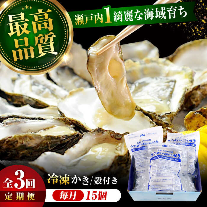 【ふるさと納税】【全3回定期便】牡蠣 かなわ 広島牡蠣の老舗！安心・安全の新鮮牡蠣【瞬間冷凍】牡蠣 殻付き 蒸し牡蠣セット 15個入り 魚介類 和食 海鮮 海産物 広島県産 江田島市/株式会社かなわ[XBP039]