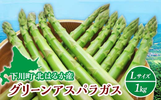 【先行予約】令和8年産グリーンアスパラガス 1kg Ｌサイズ（令和8年5月中旬～6月中旬頃発送） アスパラ 野菜 やさい ふるさと 納税 国産 北海道産 北海道 下川町 F4G-0286