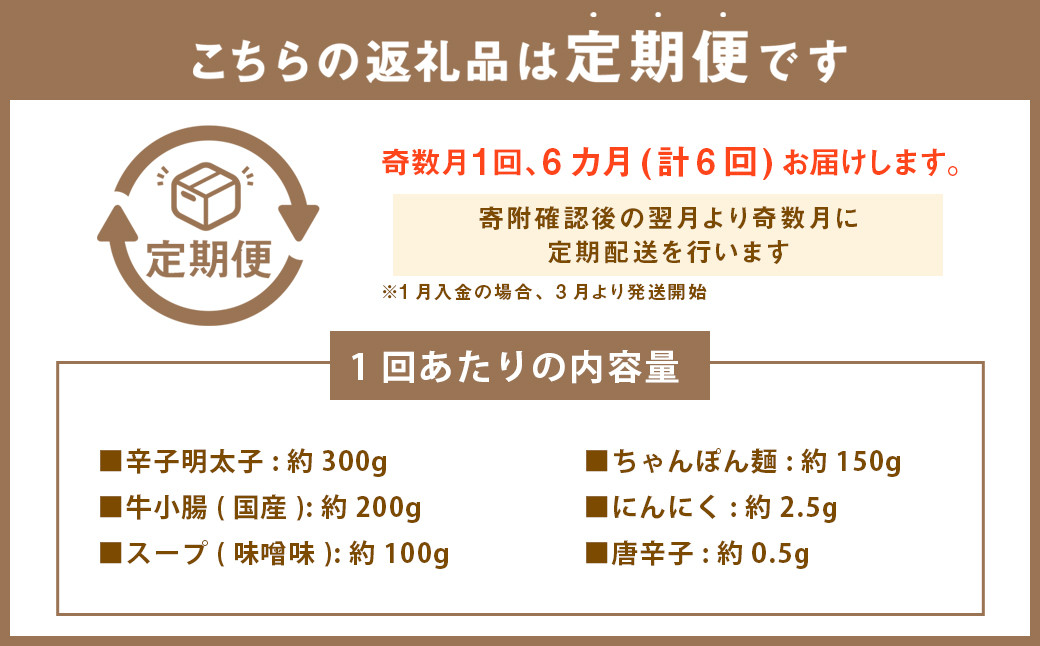 【定期便:年6回】【やまや】博多もつ鍋やまや　もつ鍋セット（味噌味）1-2人前とうちのめんたい300gの博多満喫セット