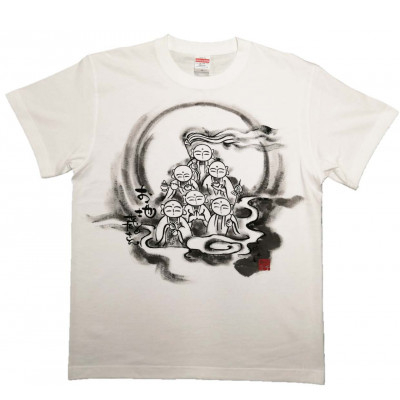 
                  手描きTシャツ 仏画 六地蔵 白 (半袖 Sサイズ)【1615559】
                