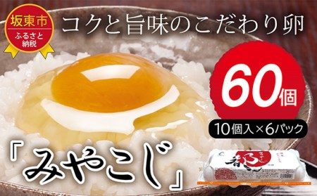 たまごのプロが認める伝承卵「みやこじ」60個 No.216