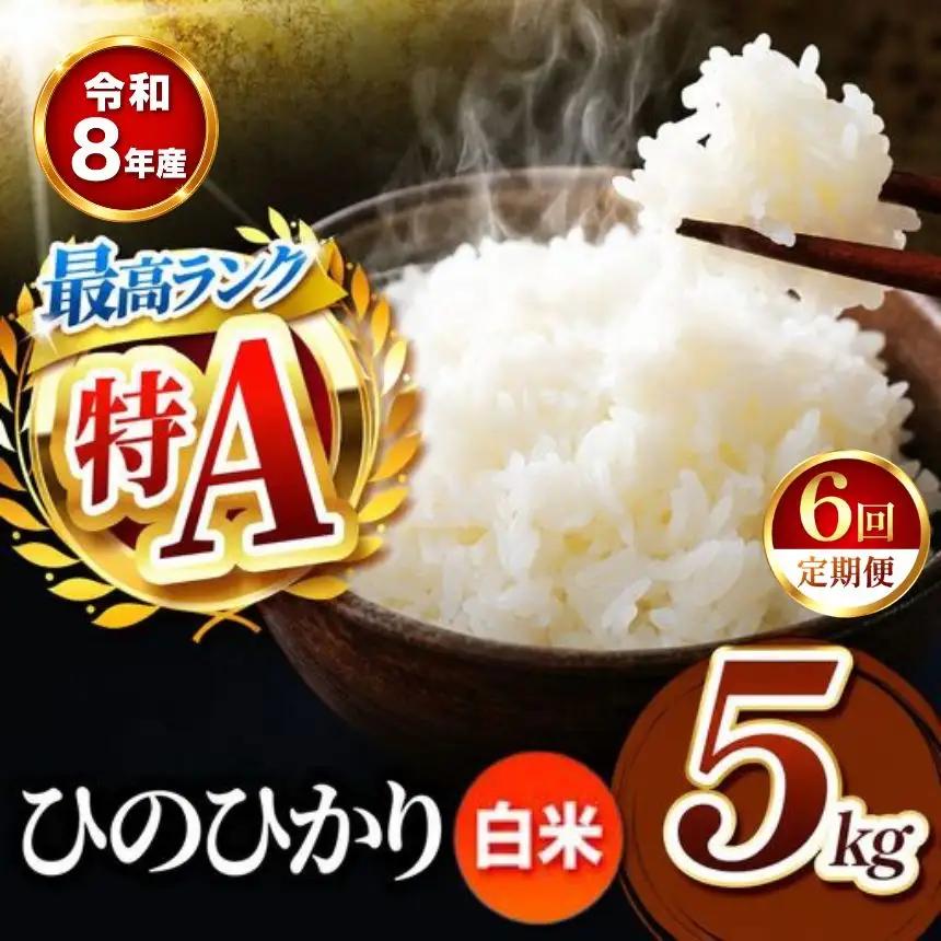 【 定期便 6回 】R8年産 熊本県産 白米 ひのひかり 5kg