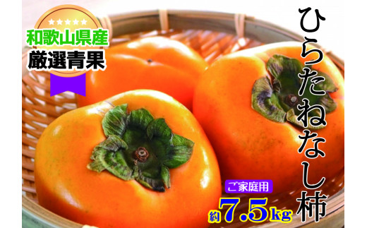 【訳あり・ご家庭用】 たねなし柿(約7.5kg) 【10月上旬～11月上旬発送】