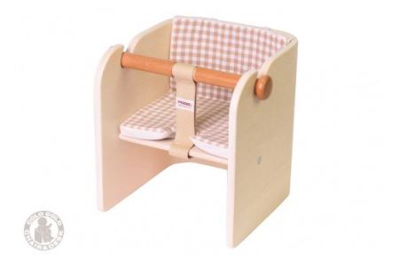 No.157-02-04 コロコロベビーチェア（アイボリー）専用クッション（グリーン）付き KWNBV150