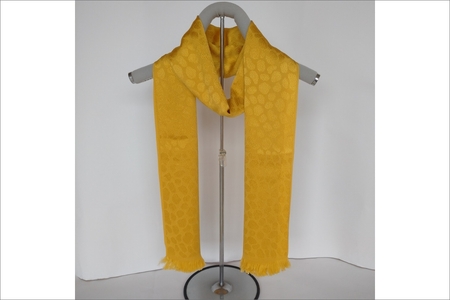 丹後ちりめん シルク・ストール（イエロー）