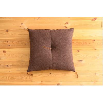 ふるさと納税 天理市 紬ダークブラウン小座布団45cm×45cm　1枚 |  | 01