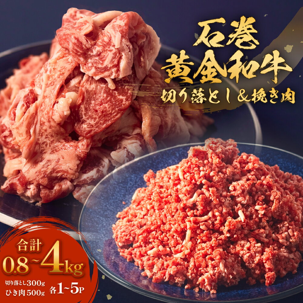 【ふるさと納税】うしちゃんファームセット 1-5P 和牛 切り落とし 300g 挽き肉 500g 冷凍 赤身 ひき肉 肉 牛肉 お肉 小分け 使いやすい