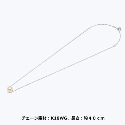 ふるさと納税 長崎市 あこや真珠(7.5〜8mm珠)スルーペンダント/K18WG |  | 01