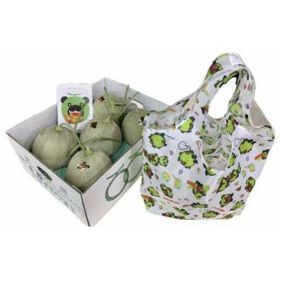 ふるさと納税 夕張市 【先行予約受付中】メロン熊エコバッグと夕張メロン大箱8kg(等級:優4〜6玉入り)W36