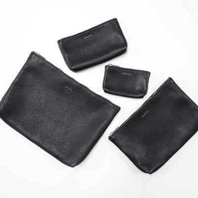 ふるさと納税 鎌倉市 MASSTARD -MINIMAL LEATHER POUCH PETIT- BLACK |  | 02
