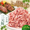 【ふるさと納税】三元豚 ひき肉1.2kg（600g×2パック）《喜茂別町》【平田牧場】 肉 豚肉 ミンチ 豚ミンチ 餃子 つくね 冷凍配送 北海道 [AJAP077]