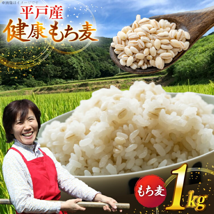 【ふるさと納税】令和7年産 新もち麦 1kg [エコファーム永田 長崎県 平戸市 hr42bgy400000] 1キロ 腸活 食物繊維 丸麦