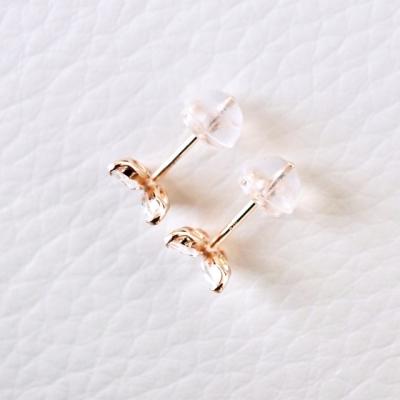 ふるさと納税 甲府市 【ジュエリー】K10 イエローゴールド ホワイトトパーズ バタフライ 蝶 ピアス SE-2913 |  | 02