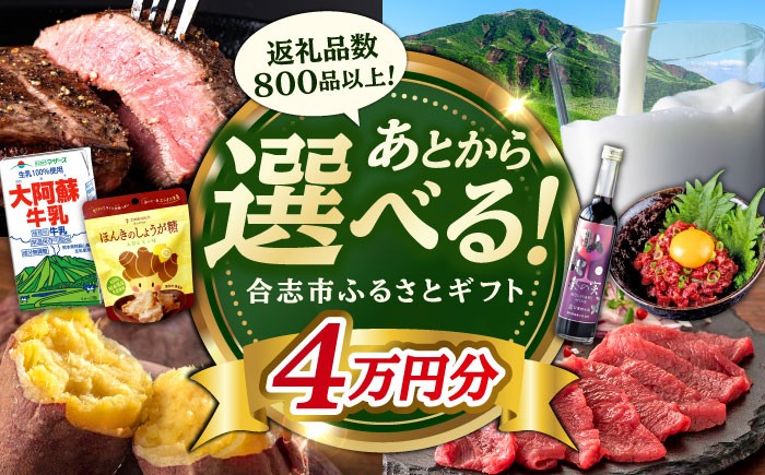 
                  【あとから選べる！】合志市 ふるさとギフト 4万円分　【合志市役所】 [AYBZ008]
                