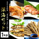 【ふるさと納税】大正5年創業　「日本料理 高浜」が贈る深海セット　総量1kg　メヒカリ　甘えび　アカスエビ　郷土料理　簡単調理　冷凍　宮崎県延岡市　送料無料