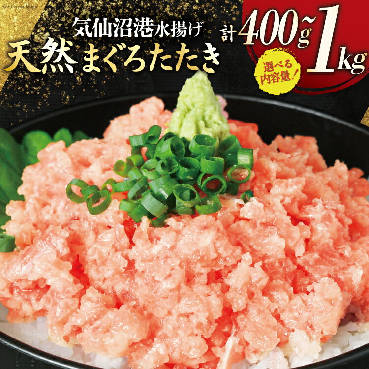 【ふるさと納税】気仙沼港水揚げ 天然 ネギトロ 【選べる内容量】 小分けで便利 マグロたたき キハダマグロ メバチマグロ [熊栄産業 宮城県 気仙沼市 20564731] 冷凍 まぐろ 鮪 海産 国産 小分け 1kg 400g