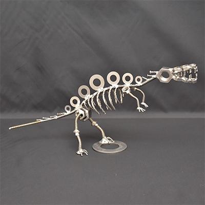 ふるさと納税 勝山市 オールステンレス恐竜　スピノサウルス(全長330mm)