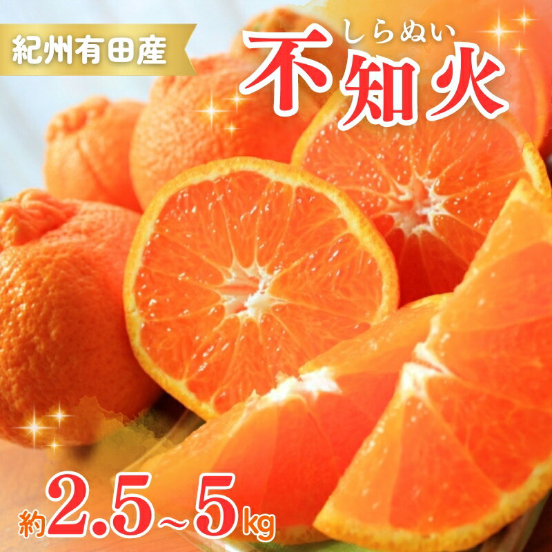 【ふるさと納税】 【先行予約】紀州有田産不知火(しらぬひ) 2.5kg・5kg ※2026年2月中旬頃〜2026年3月中旬頃に順次発送予定（お届け日指定不可）/ みかん 不知火 和歌山 フルーツ 有田