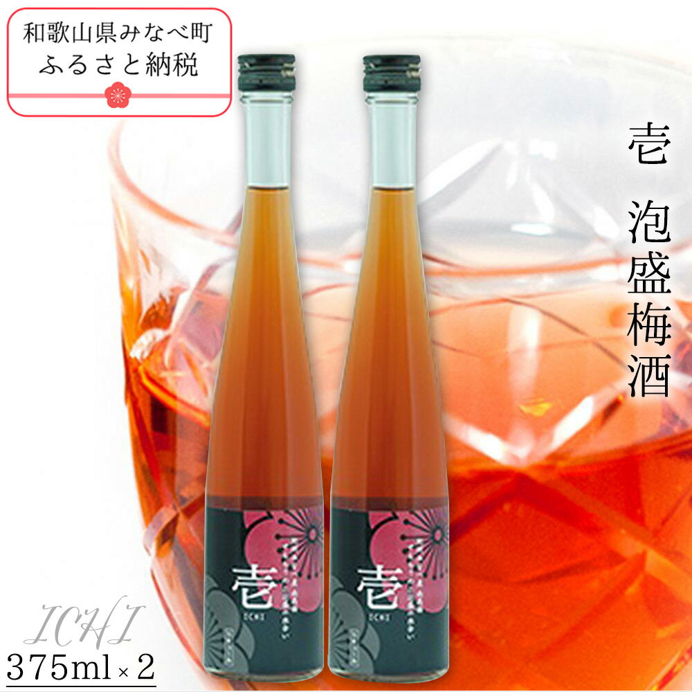 【ふるさと納税】壱　-ICHI-　泡盛梅酒 375ml×2本 | 《日本一の梅の産地》 《百年の伝統》 紀州 和歌山 梅 うめ ウメ 梅酒 自家農園 完熟梅 泡盛 泡盛梅酒