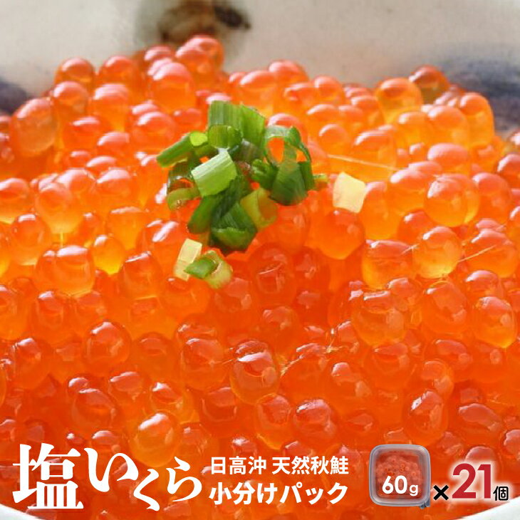 【ふるさと納税】【サーモンフィレー付】北海道日高産 塩いくら小分けパック(60g×21)[15-544] 北海道 浦河 日高産 ふるさと納税 いくら 塩いくら 小分け サーモン フィレー サクラマス 送料無料
