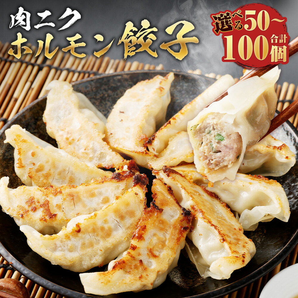 【ふるさと納税】＜選べる内容量＞A326 驚愕の肉80％使用！ 肉ニクホルモン餃子 1パック25個入り（680g）／2パック 合計50個／A327 3パック 合計75個／A328 4パック 合計100個 餃子 ぎょうざ ギョウザ 肉餃子 肉ぎょうざ 肉ギョウザ 冷凍 おつまみ おかず 料理 惣菜