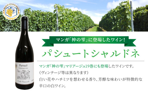 凍霜害 応援!! マンガ「神の雫」に登場したワイン【496ワイナリー】| シャルドネ1本