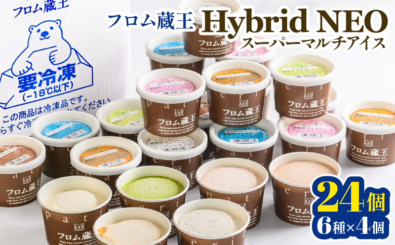 「フロム蔵王」Hybrid　スーパーマルチアイスBOX 24個(4種×各6個)【01148】